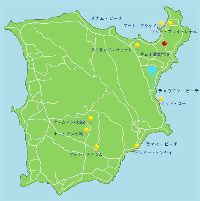 サムイ島・マップ